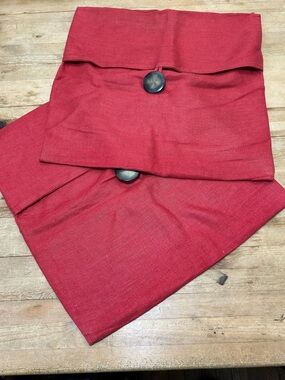 Pottery Barn Button Closure Linen Pillow Covers